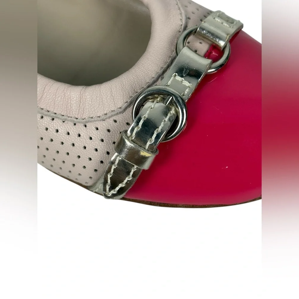 AGL Monika Leather Cap Toe Ballet Ballerina Flats EU 36 US 6 Pink Made In Italy - Picture 14 of 15